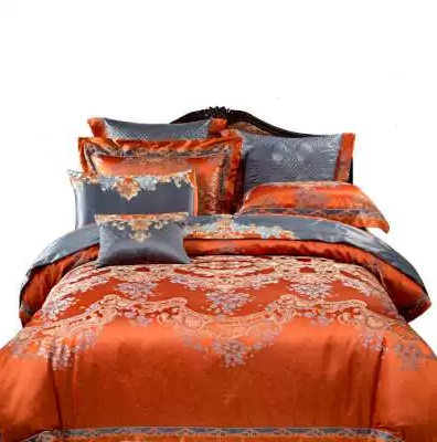 结婚床上用品四件套婚庆高档婚房被套欧式贡缎提花婚礼陪嫁十件套