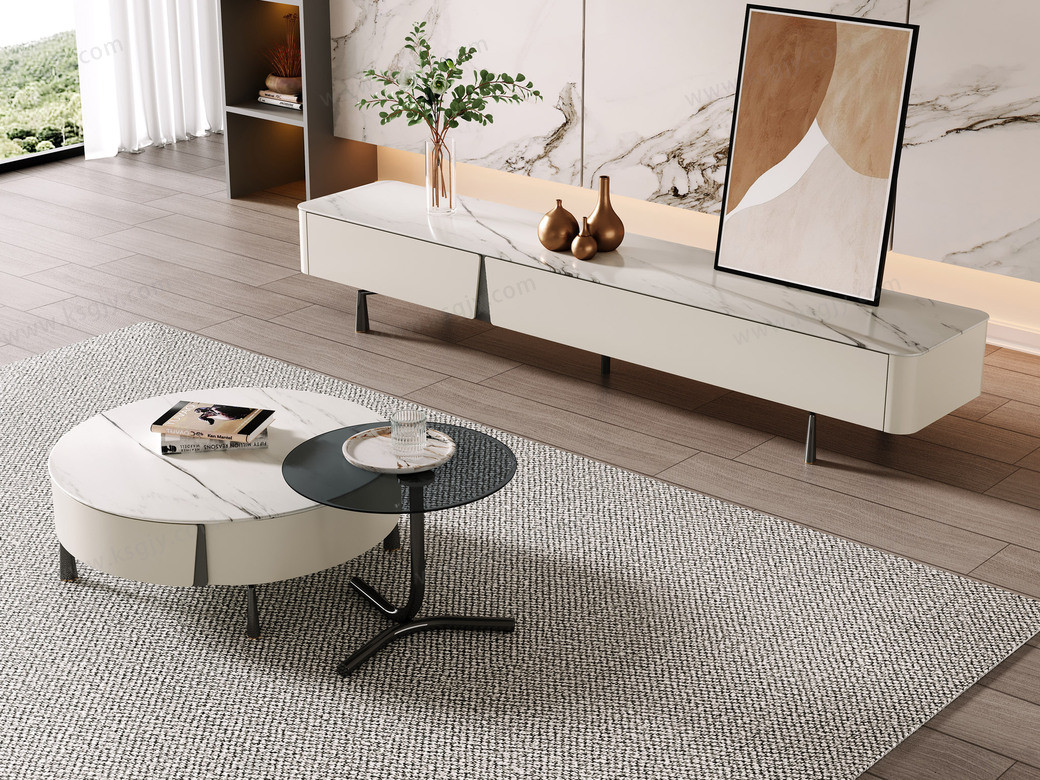 歌迪 极简风格 钢化灰玻+五金脚 角几